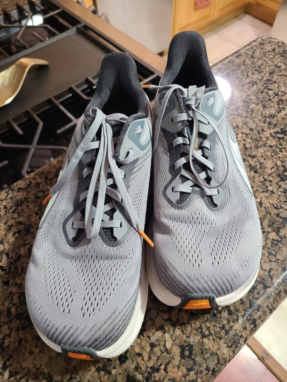 Altra Men’s Gray Athletic Running Shoes with Orange Accents